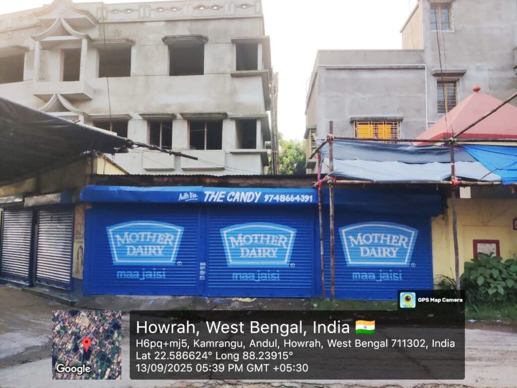 Mother dairy shop paintings across west bengal