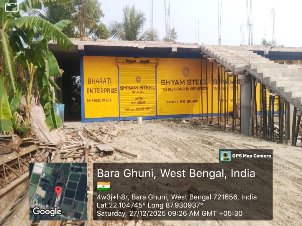 Shyam Steel & Sturd Flex outdoor wall painting ads in West Bengal