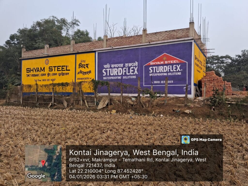 Shyam Steel & Sturd Flex Outdoor Wall Painting Ads in West Bengal | Advators